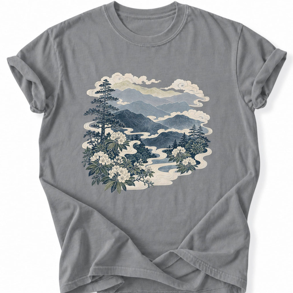 Printify T-Shirt Grey / S Ridge And Bloom T-Shirt