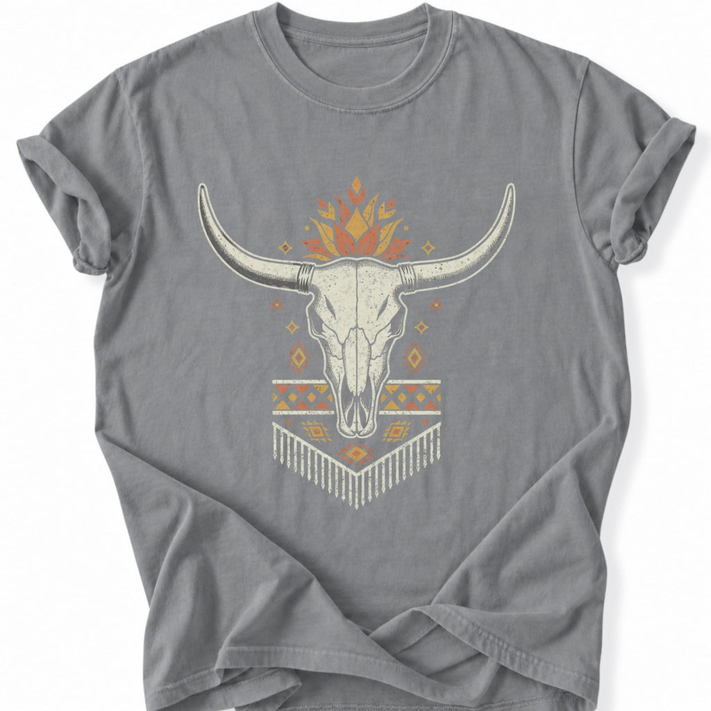 Printify T-Shirt Grey / S Sacred Horns T-Shirt