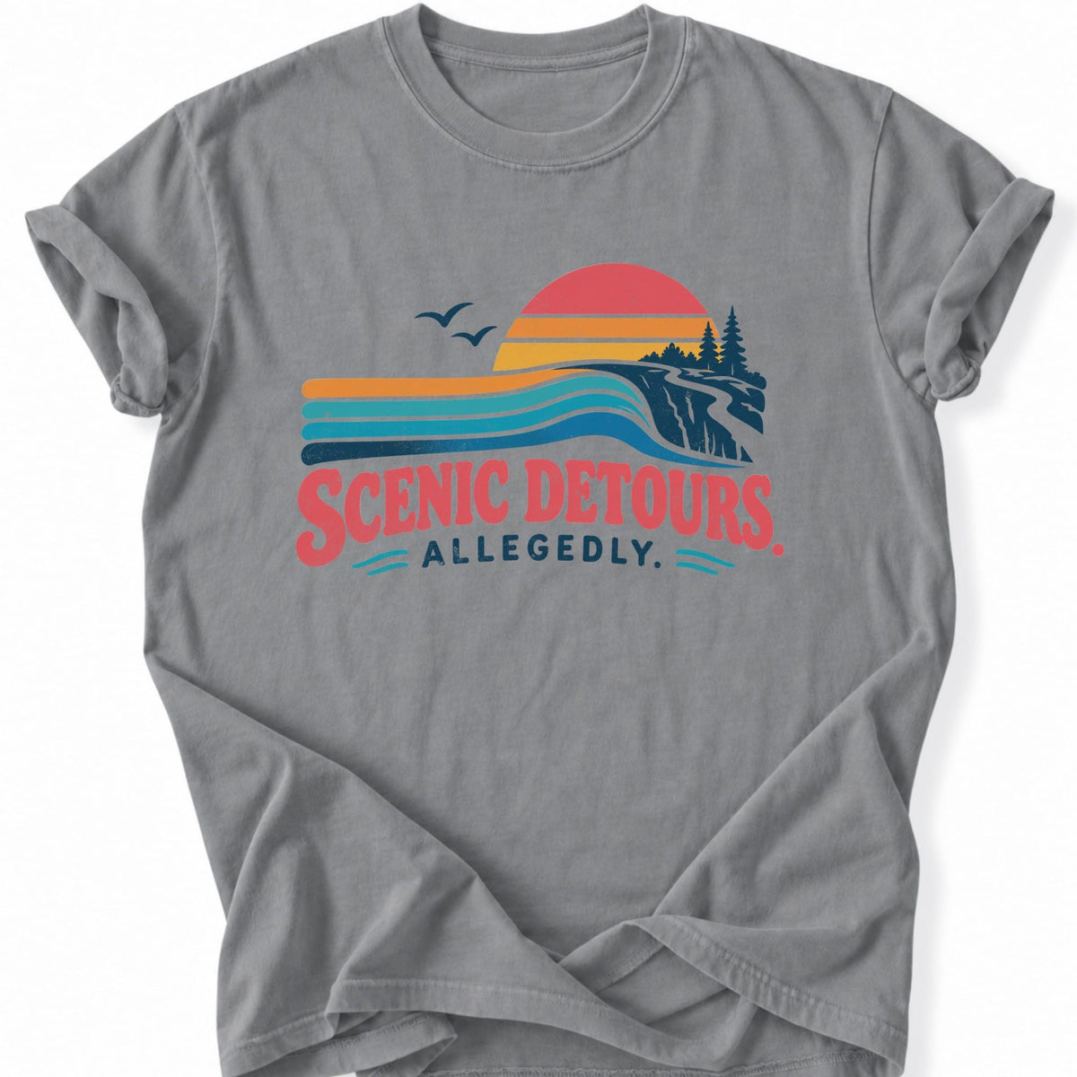 Printify T-Shirt Grey / S Scenic Detours T-Shirt
