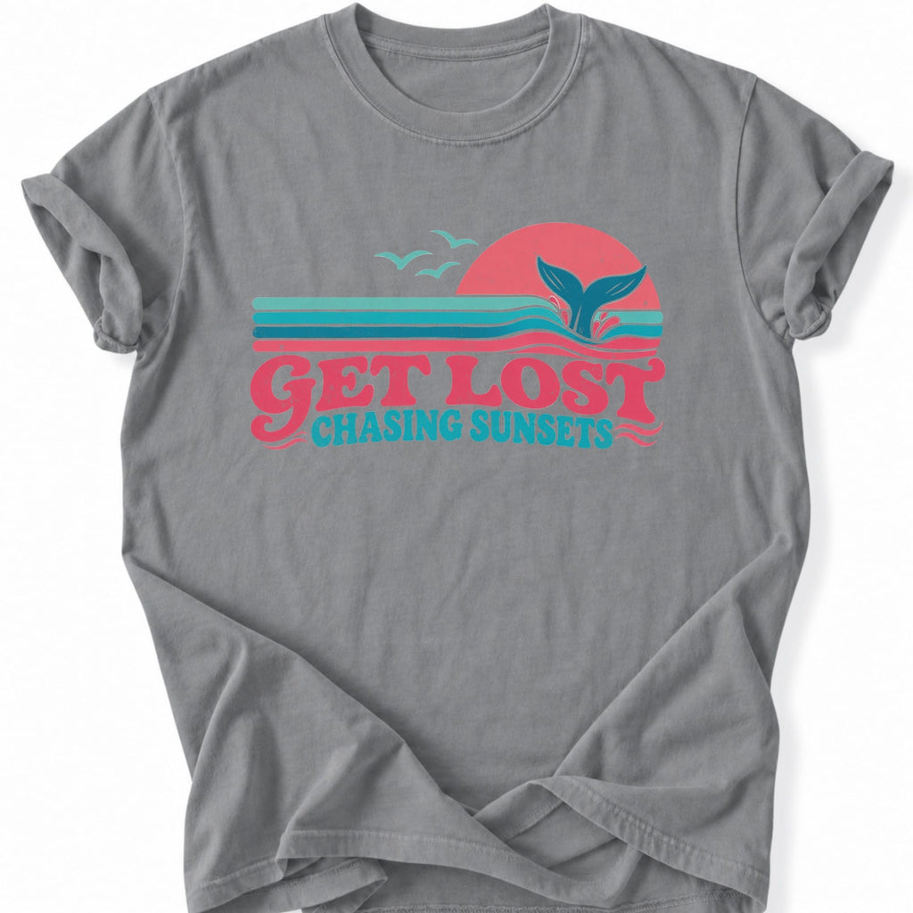 Printify T-Shirt Grey / S Sunset Chaser T-Shirt