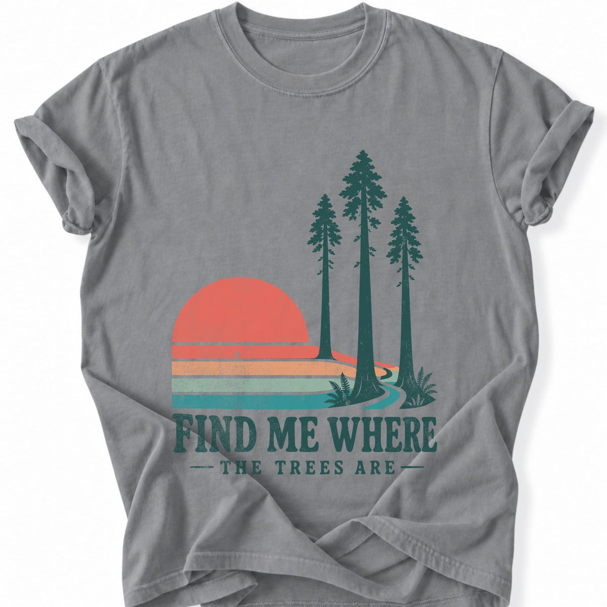 Printify T-Shirt Grey / S Tall Trees Calling T-Shirt