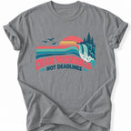 Printify T-Shirt Grey / S Waterfall Life T-Shirt