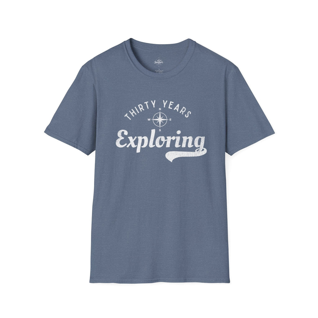 Printify T-Shirt Heather Indigo / S 30 Years Exploring