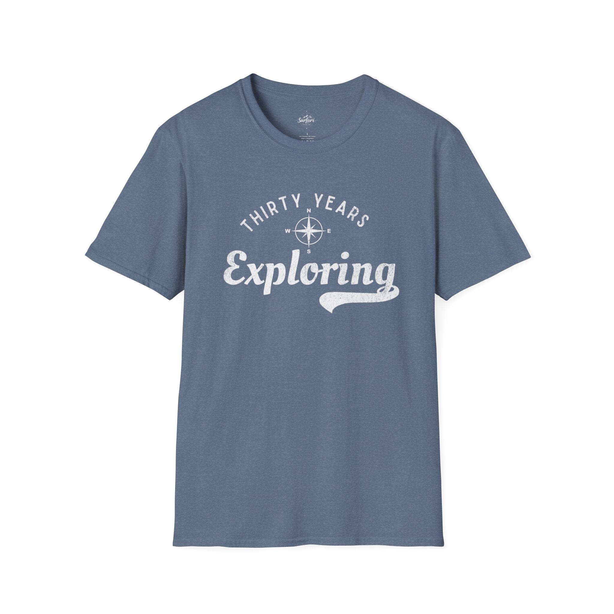 Printify T-Shirt Heather Indigo / S 30 Years Exploring