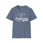 Printify T-Shirt Heather Indigo / S 50 Years Exploring Since 1975