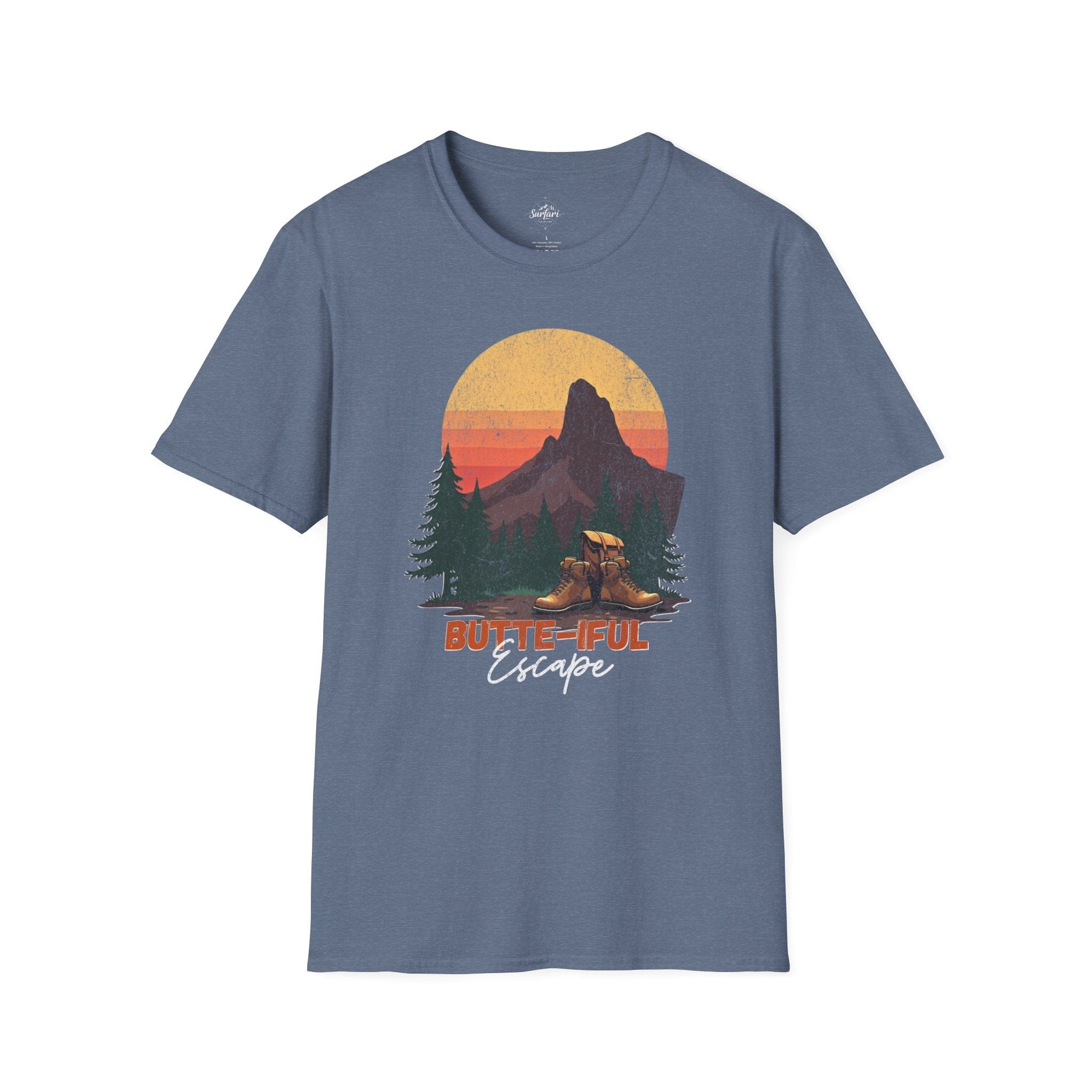 Printify T-Shirt Heather Indigo / S Butte-iful Escape
