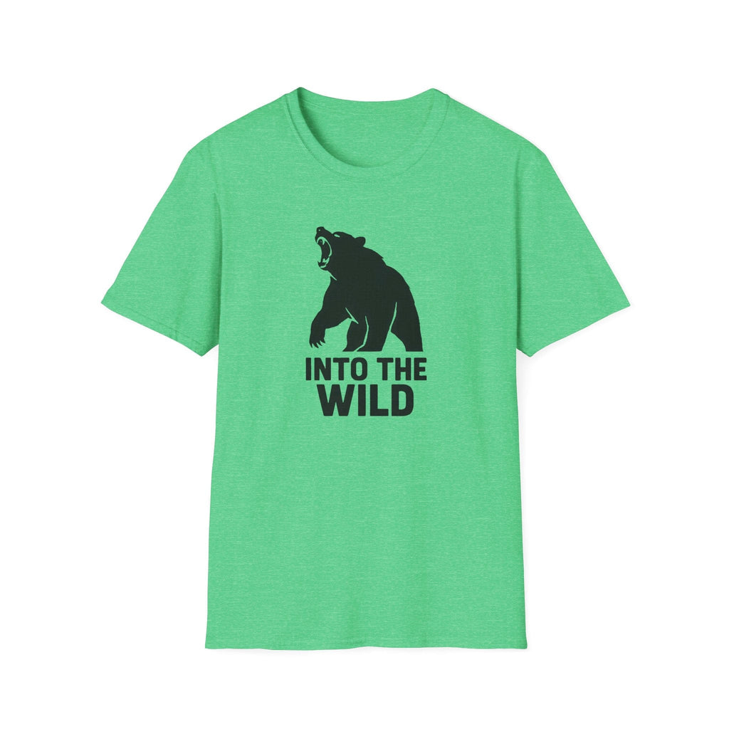 Printify T-Shirt Heather Irish Green / S Bear silhouette with text T-Shirt