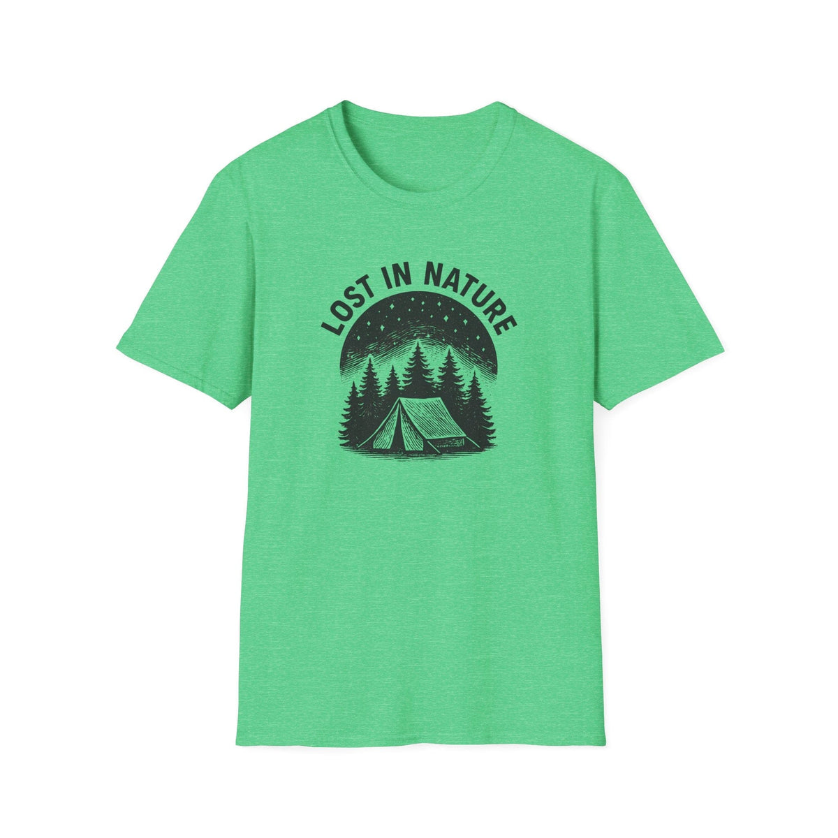 Printify T-Shirt Heather Irish Green / S Camping in Nature T-Shirt