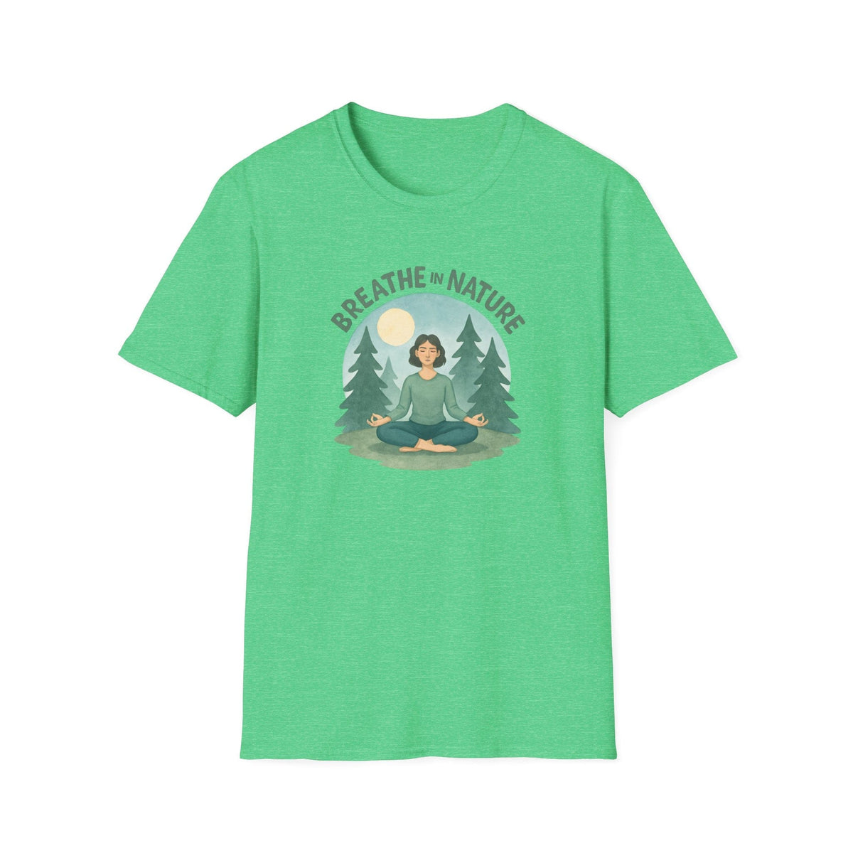 Printify T-Shirt Heather Irish Green / S Meditation in Nature T-Shirt