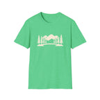 Printify T-Shirt Heather Irish Green / S Mountain Lake Landscape T-Shirt
