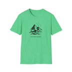 Printify T-Shirt Heather Irish Green / S Mountains and birds T-Shirt