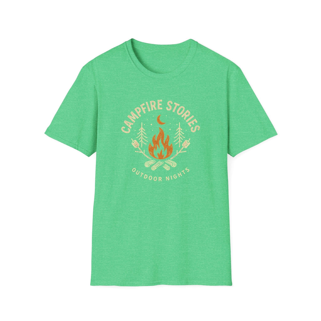 Printify T-Shirt Heather Irish Green / S Outdoor Campfire Nights T-Shirt