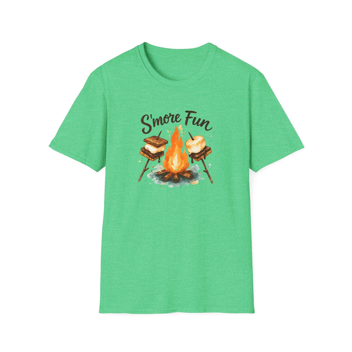 Printify T-Shirt Heather Irish Green / S S'more Fun Campfire T-Shirt
