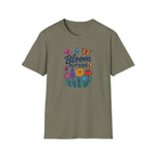 Printify T-Shirt Heather Military Green / S Bloom Outside Flowers T-Shirt