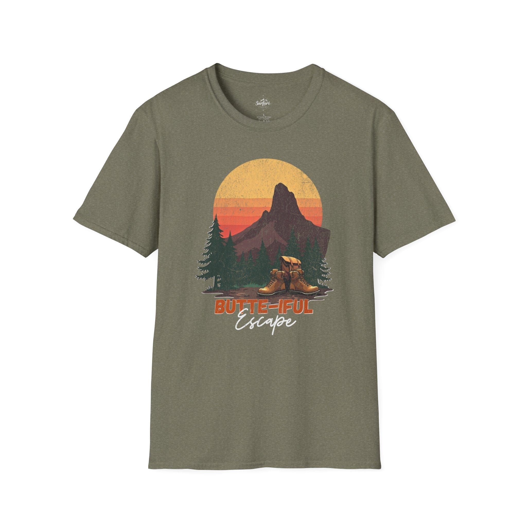 Printify T-Shirt Heather Military Green / S Butte-iful Escape