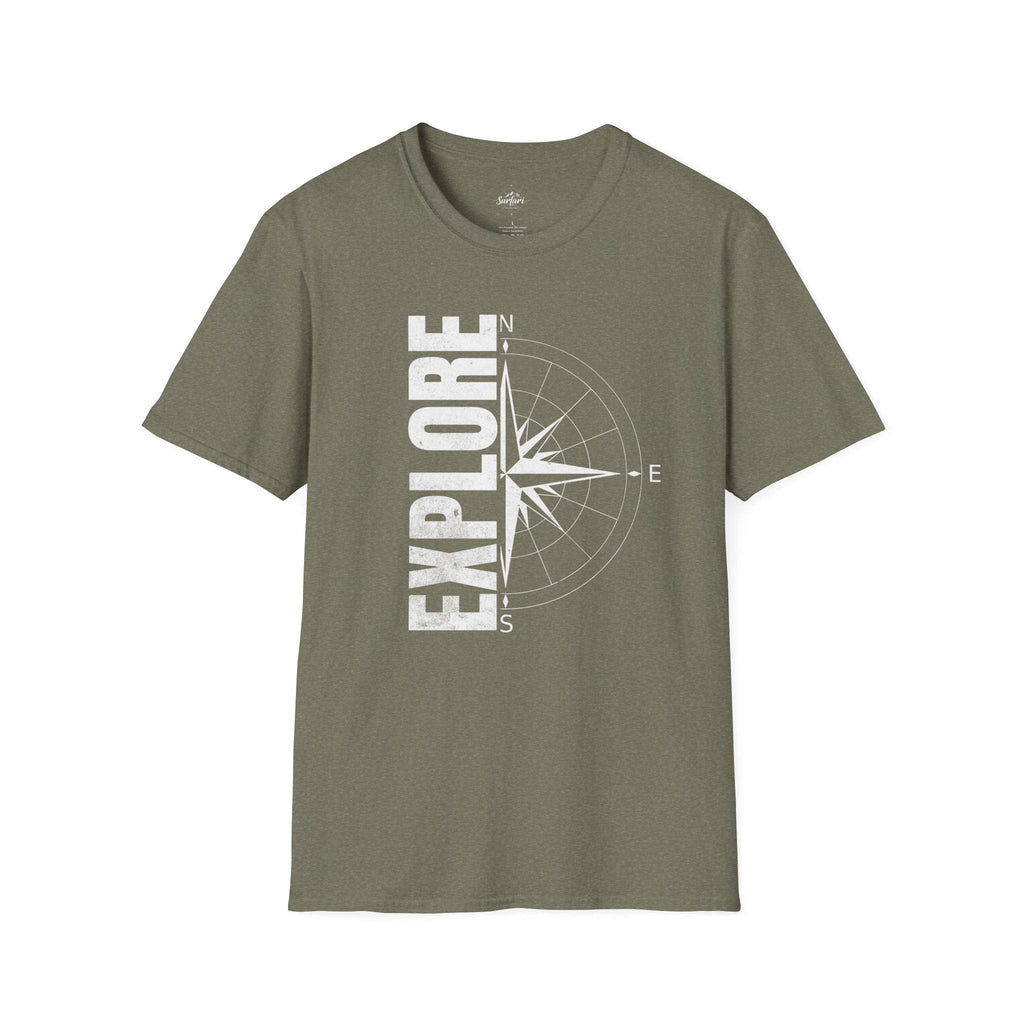 Printify T-Shirt Heather Military Green / S Explore the World