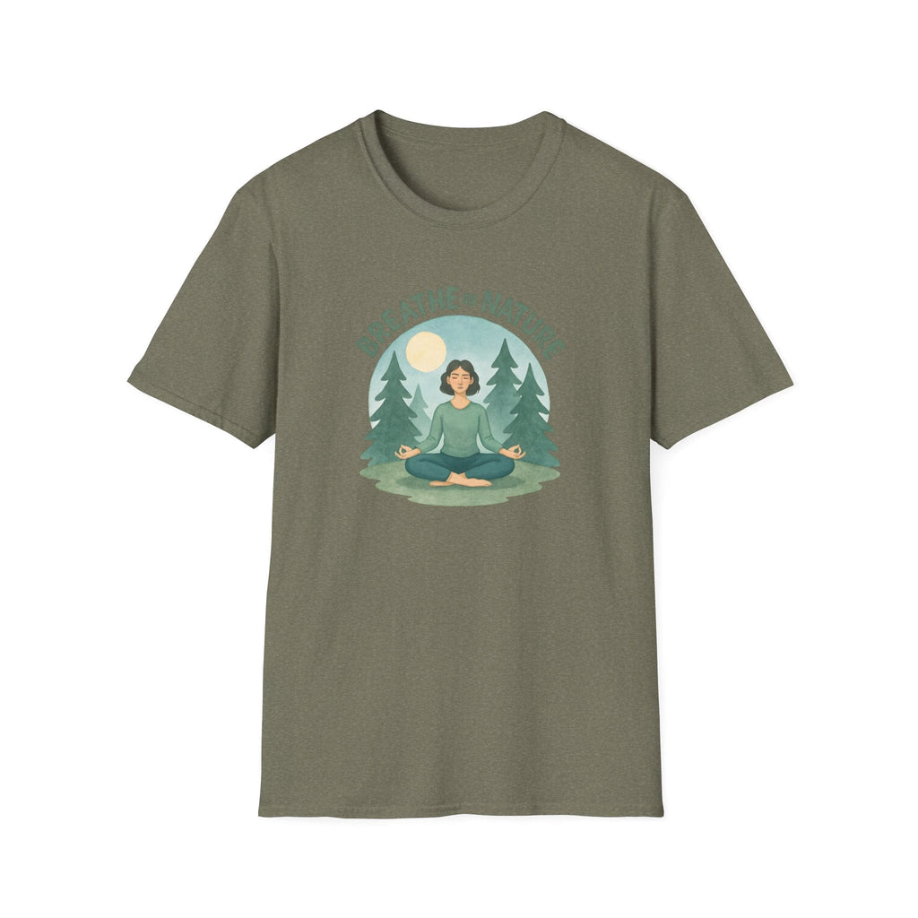 Printify T-Shirt Heather Military Green / S Meditation in Nature T-Shirt