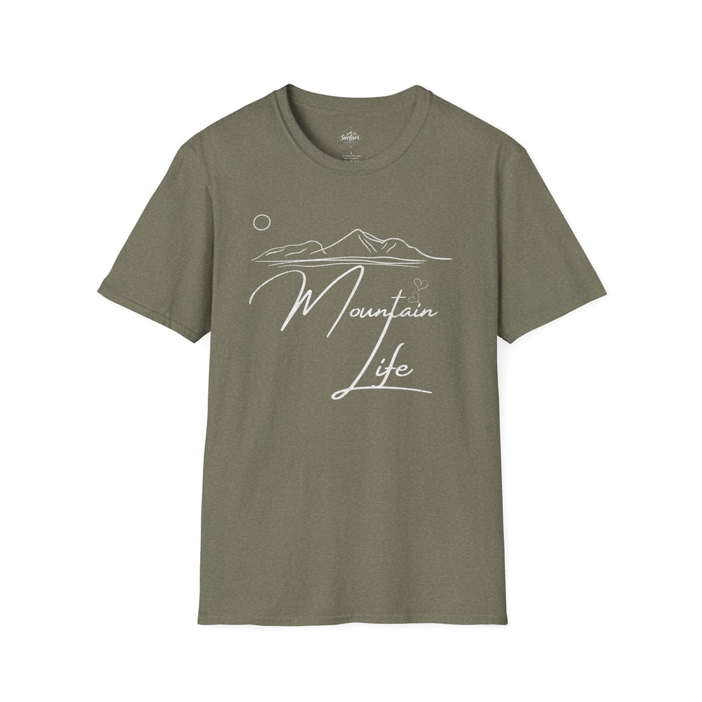 Printify T-Shirt Heather Military Green / S Mountain Life