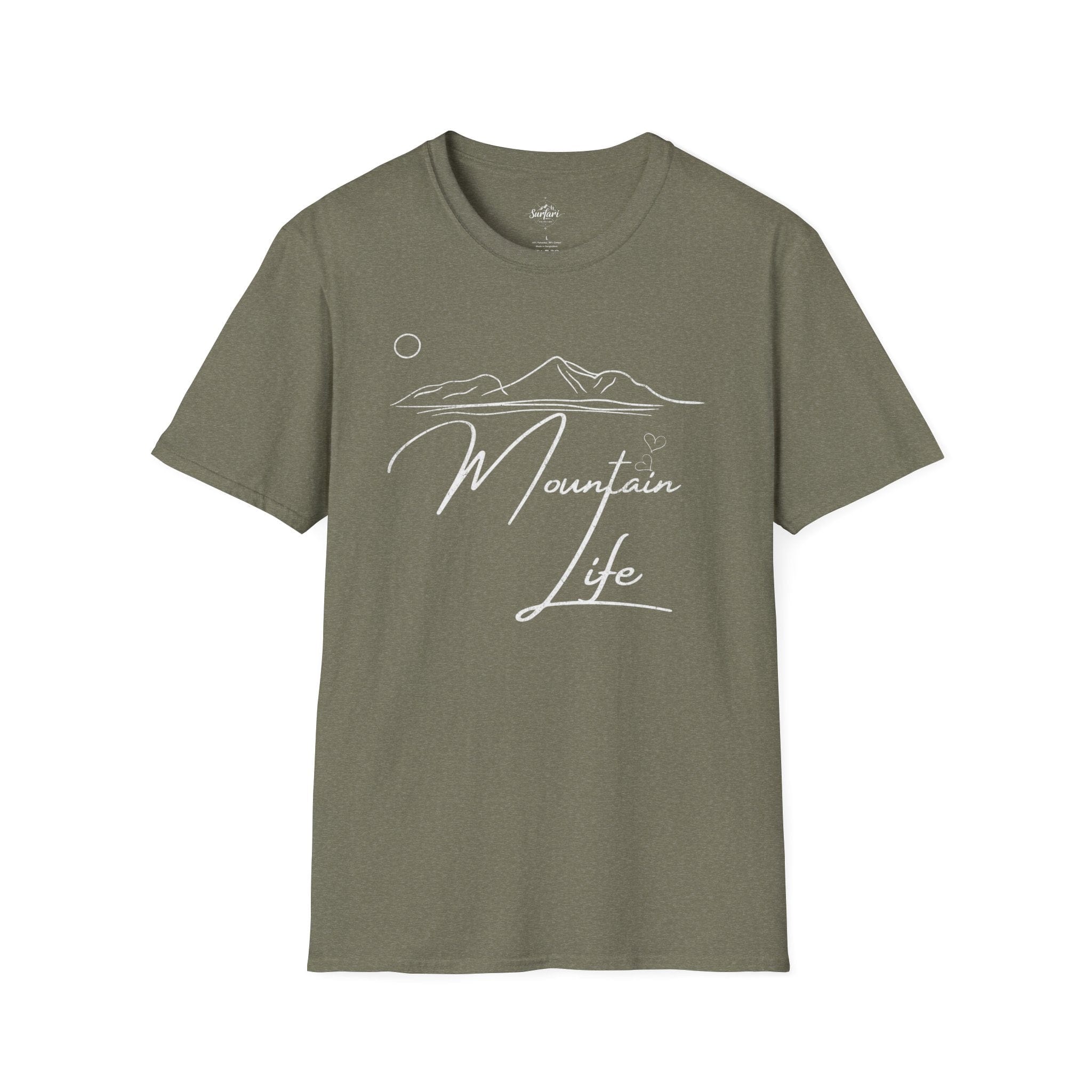Printify T-Shirt Heather Military Green / S Mountain Life