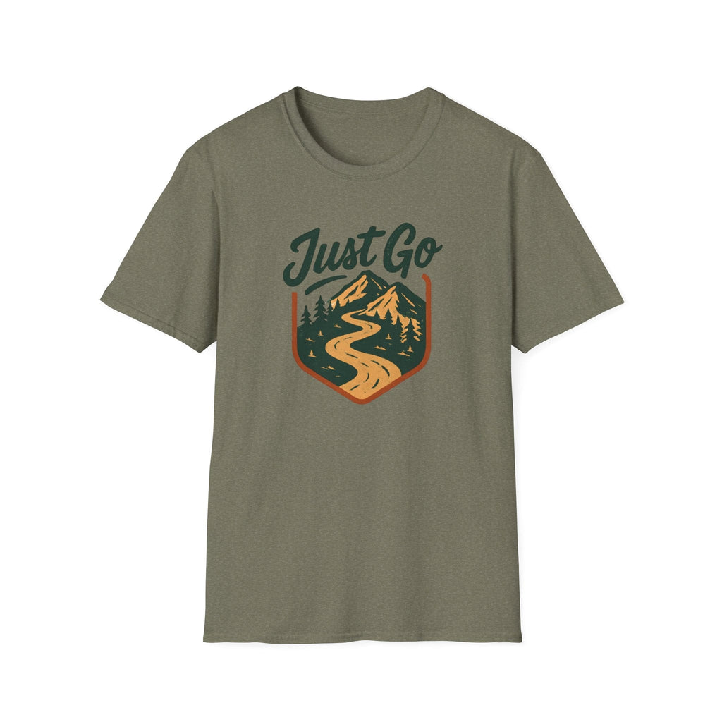 Printify T-Shirt Heather Military Green / S Mountain River Logo T-Shirt