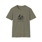 Printify T-Shirt Heather Military Green / S Mountains and birds T-Shirt