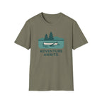 Printify T-Shirt Heather Military Green / S Outdoor Adventure Awaits T-Shirt