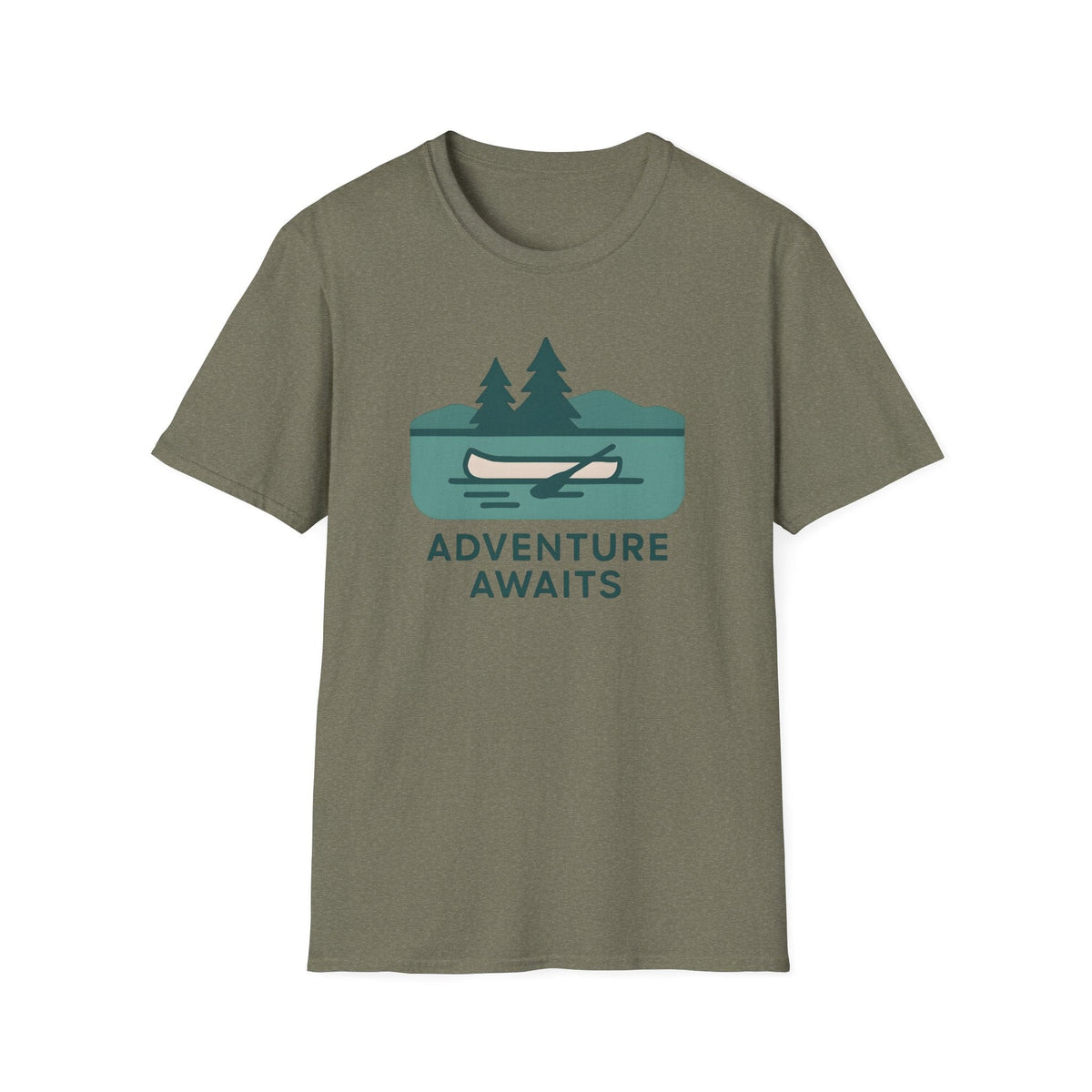 Printify T-Shirt Heather Military Green / S Outdoor Adventure Awaits T-Shirt