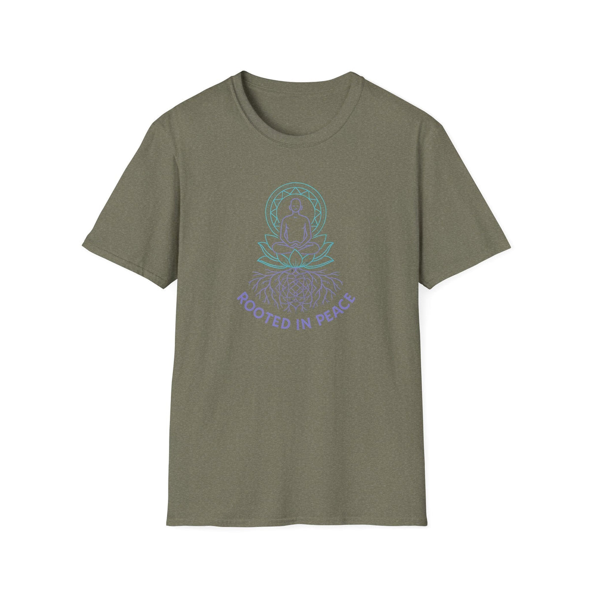 Printify T-Shirt Heather Military Green / S Rooted in Peace T-Shirt