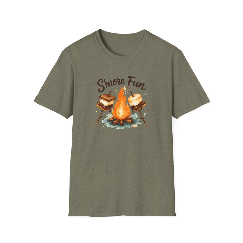 Printify T-Shirt Heather Military Green / S S'more Fun Campfire T-Shirt