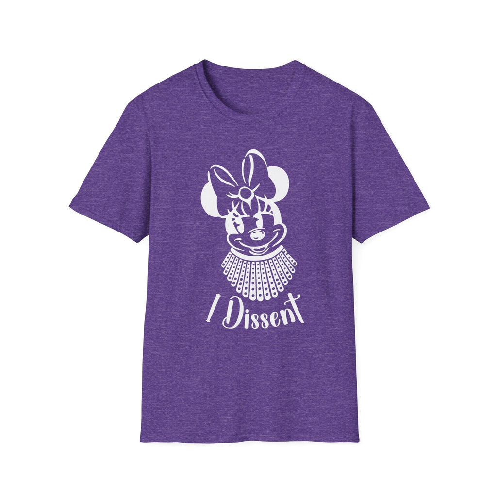 Printify T-Shirt Heather Purple / S I Dissent T‑Shirt — Feminist Minnie Mouse Graphic Tee