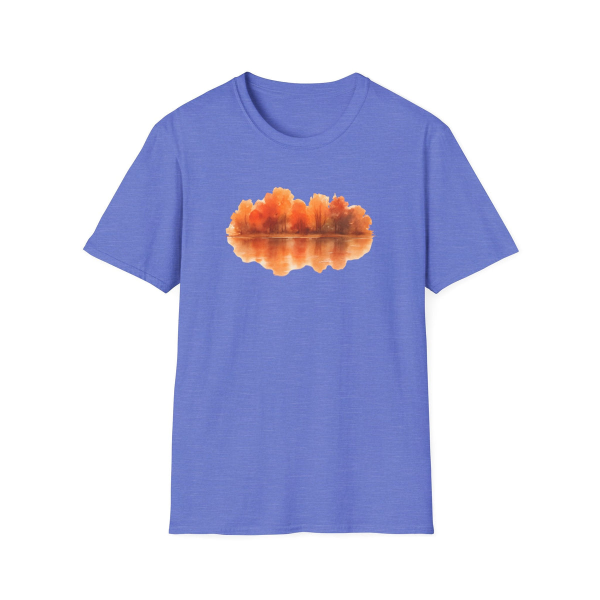 Printify T-Shirt Heather Royal / XS Autumn Lake Reflection T-Shirt