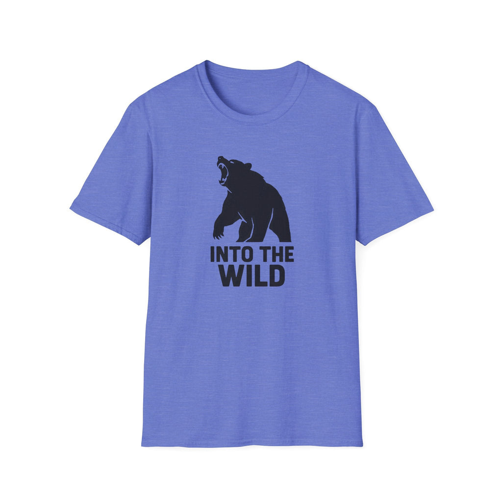 Printify T-Shirt Heather Royal / XS Bear silhouette with text T-Shirt