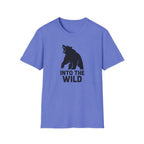 Printify T-Shirt Heather Royal / XS Bear silhouette with text T-Shirt