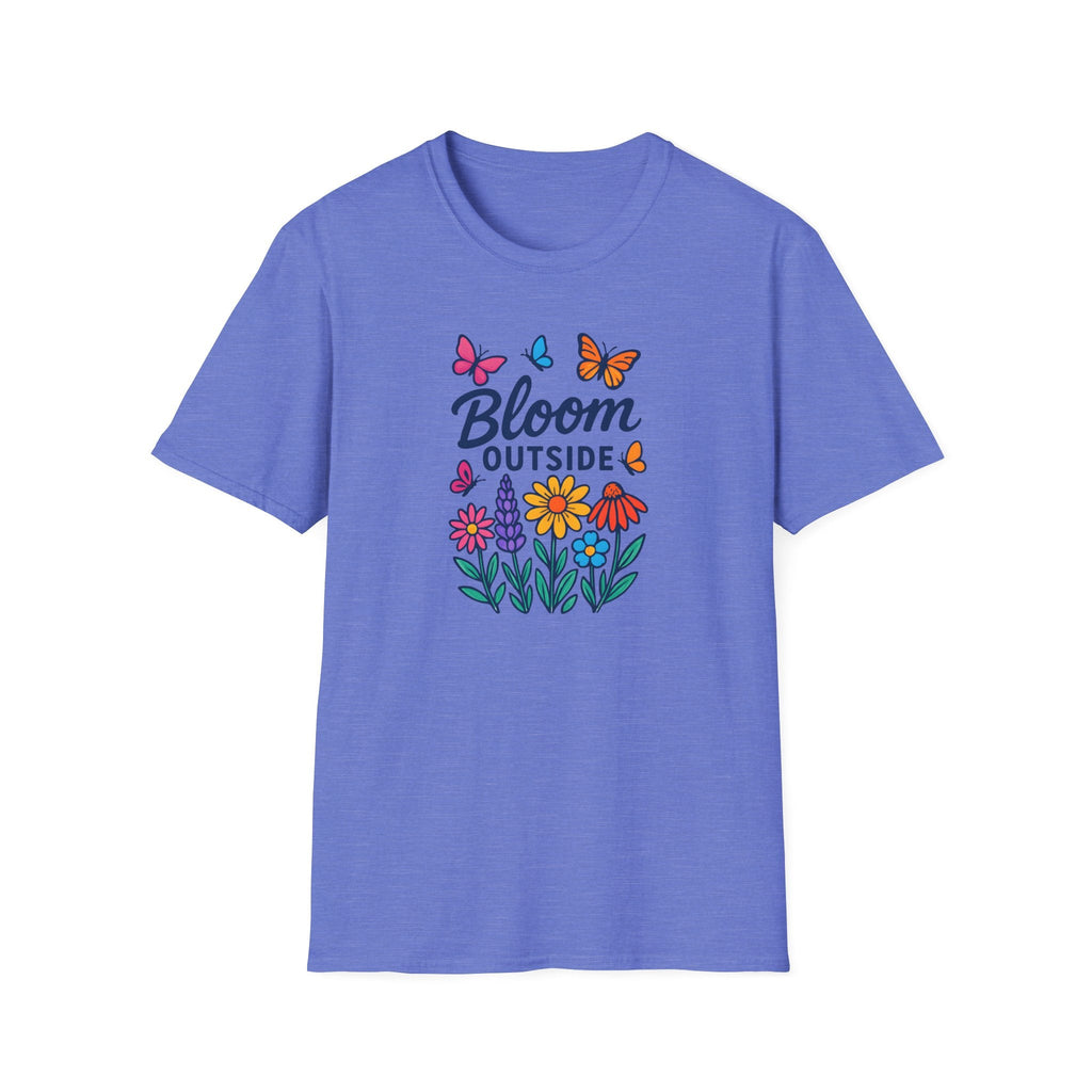 Printify T-Shirt Heather Royal / XS Bloom Outside Flowers T-Shirt