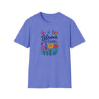 Printify T-Shirt Heather Royal / XS Bloom Outside Flowers T-Shirt