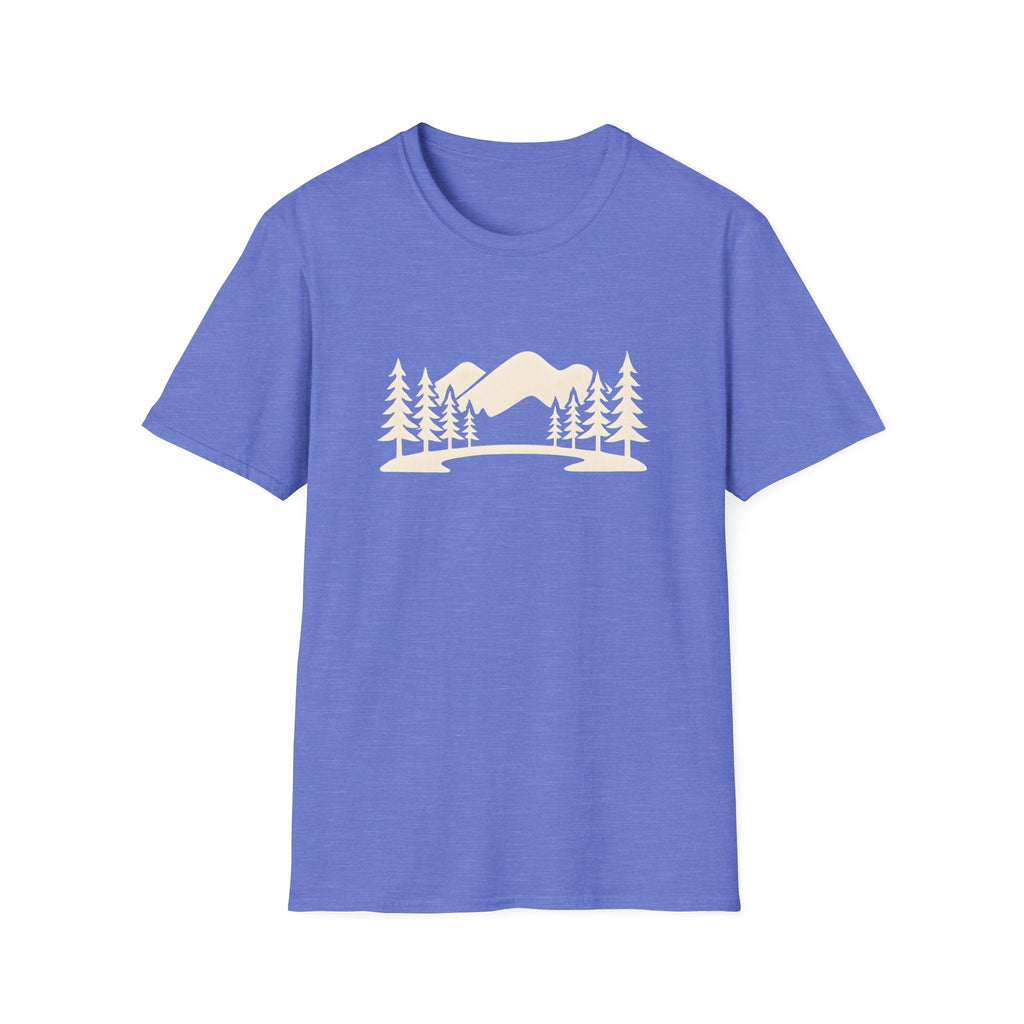 Printify T-Shirt Heather Royal / XS Mountain Lake Landscape T-Shirt