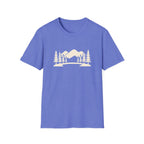 Printify T-Shirt Heather Royal / XS Mountain Lake Landscape T-Shirt
