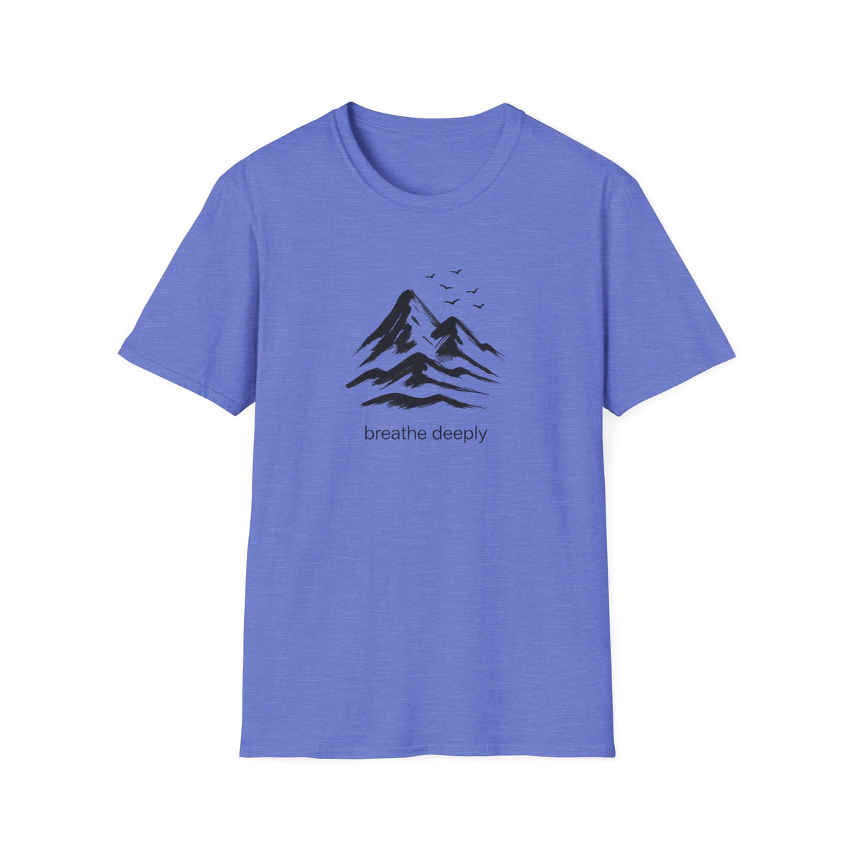 Printify T-Shirt Heather Royal / XS Mountains and birds T-Shirt