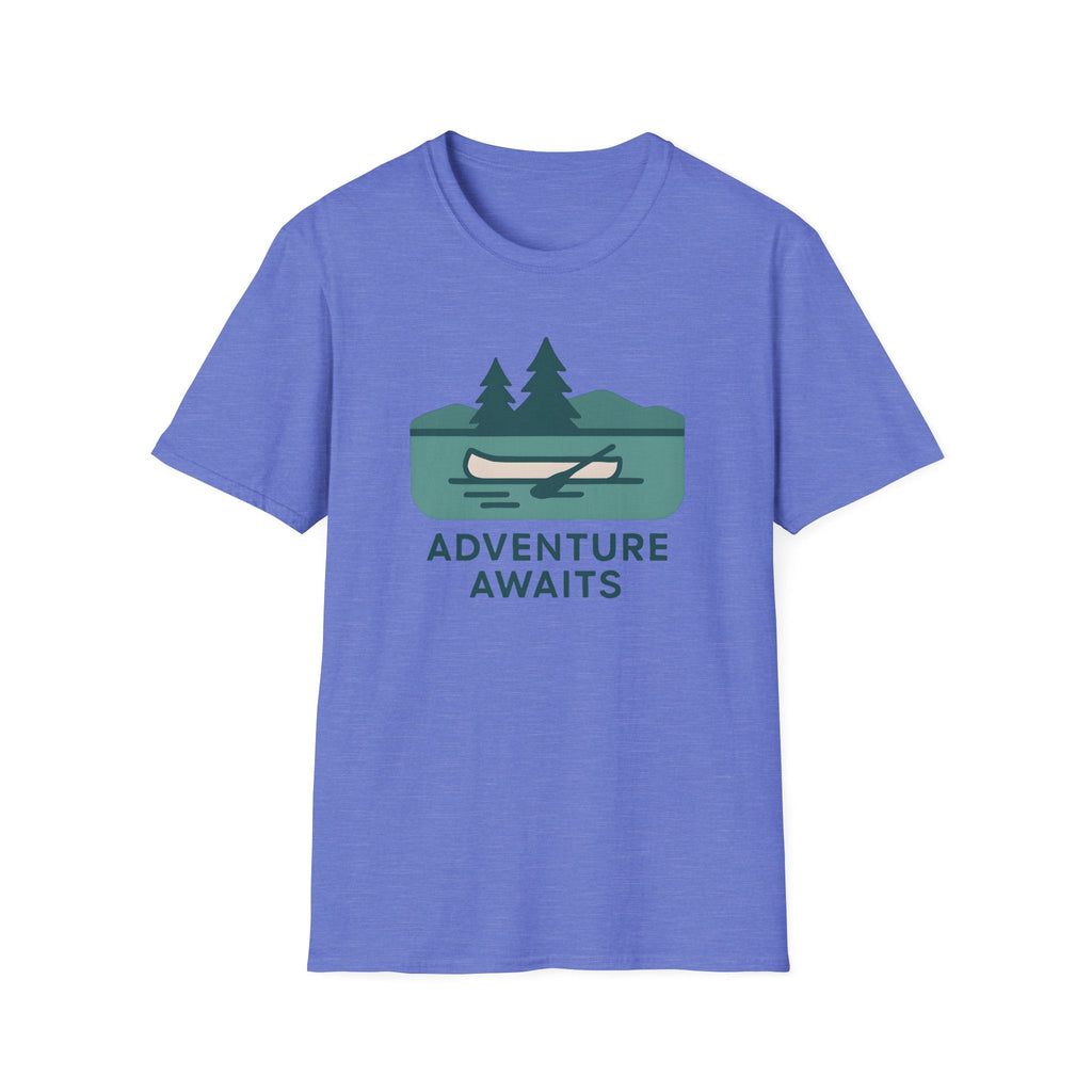 Printify T-Shirt Heather Royal / XS Outdoor Adventure Awaits T-Shirt