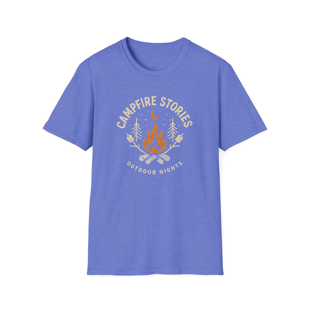 Printify T-Shirt Heather Royal / XS Outdoor Campfire Nights T-Shirt