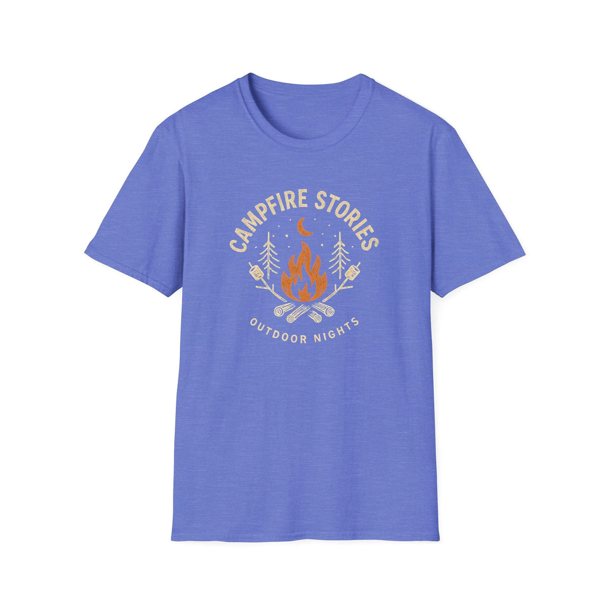 Printify T-Shirt Heather Royal / XS Outdoor Campfire Nights T-Shirt