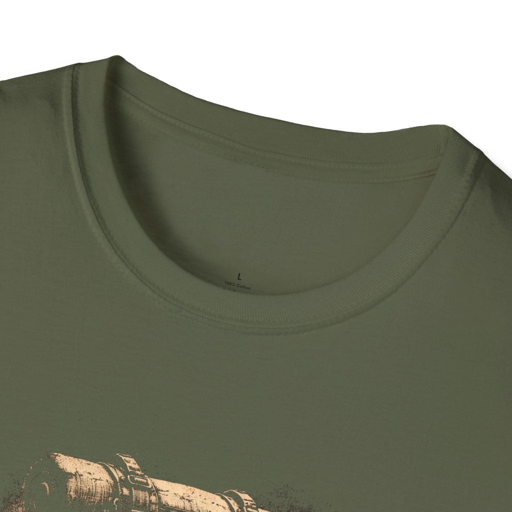 Printify T-Shirt Hiking Raccoon