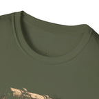 Printify T-Shirt Hiking Raccoon