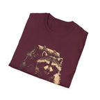 Printify T-Shirt Hiking Raccoon