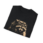 Printify T-Shirt Hiking Raccoon