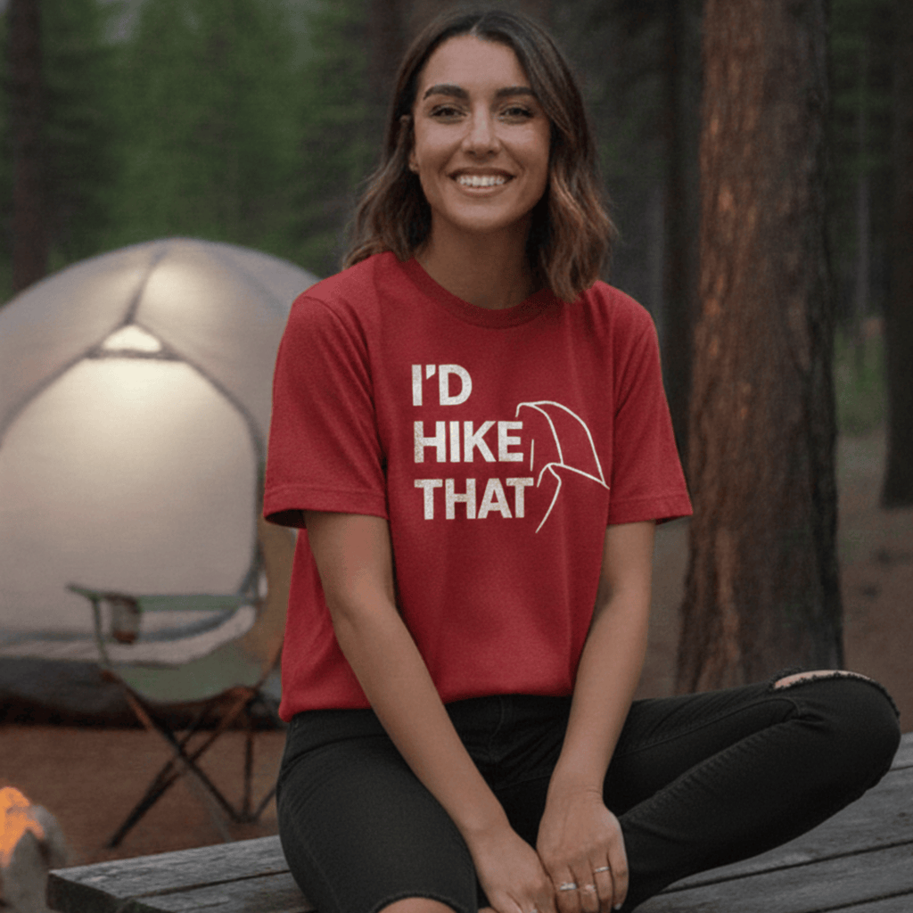 Printify T-Shirt I'd Hike That Half Dome