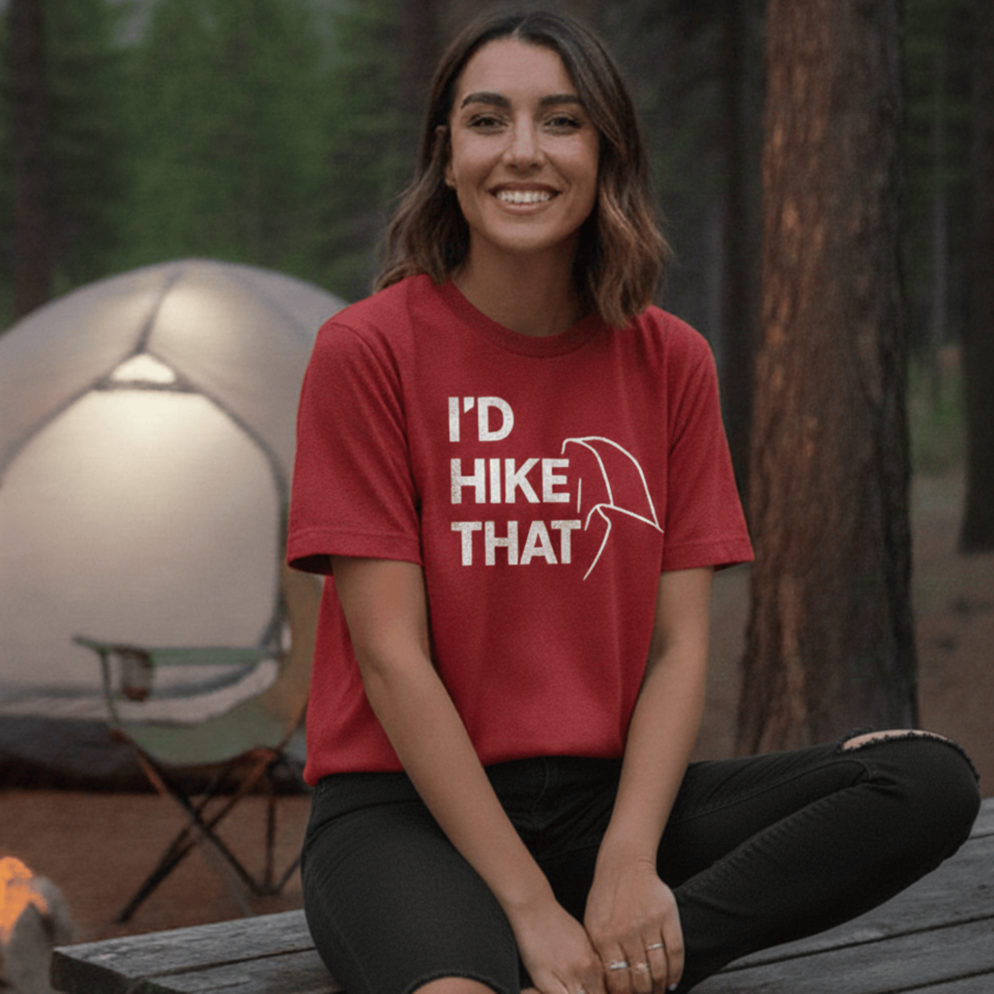 Printify T-Shirt I'd Hike That Half Dome