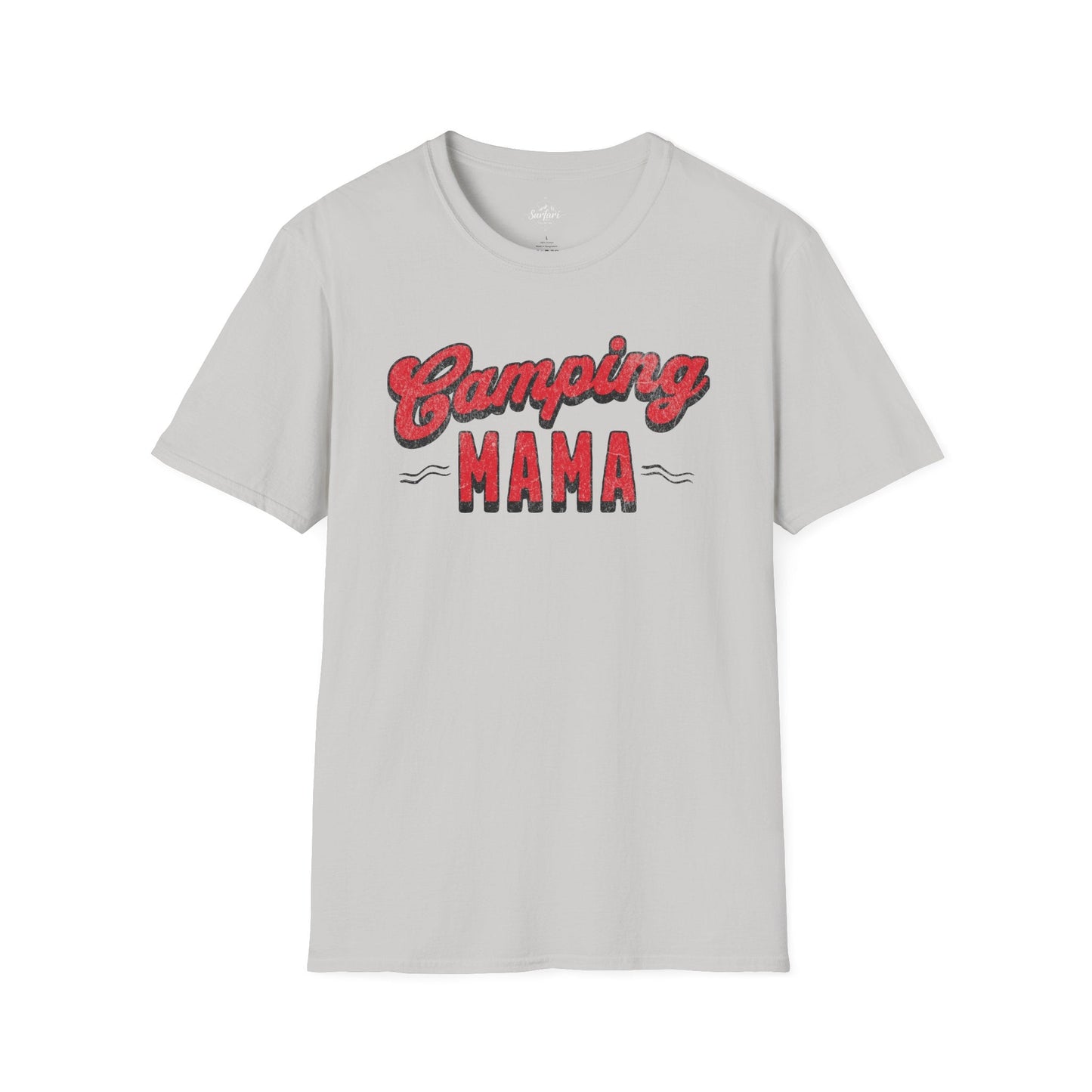 Printify T-Shirt Ice Grey / S Camping MAMA