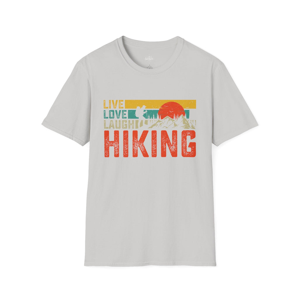 Printify T-Shirt Ice Grey / S Live Laugh Love Hiking