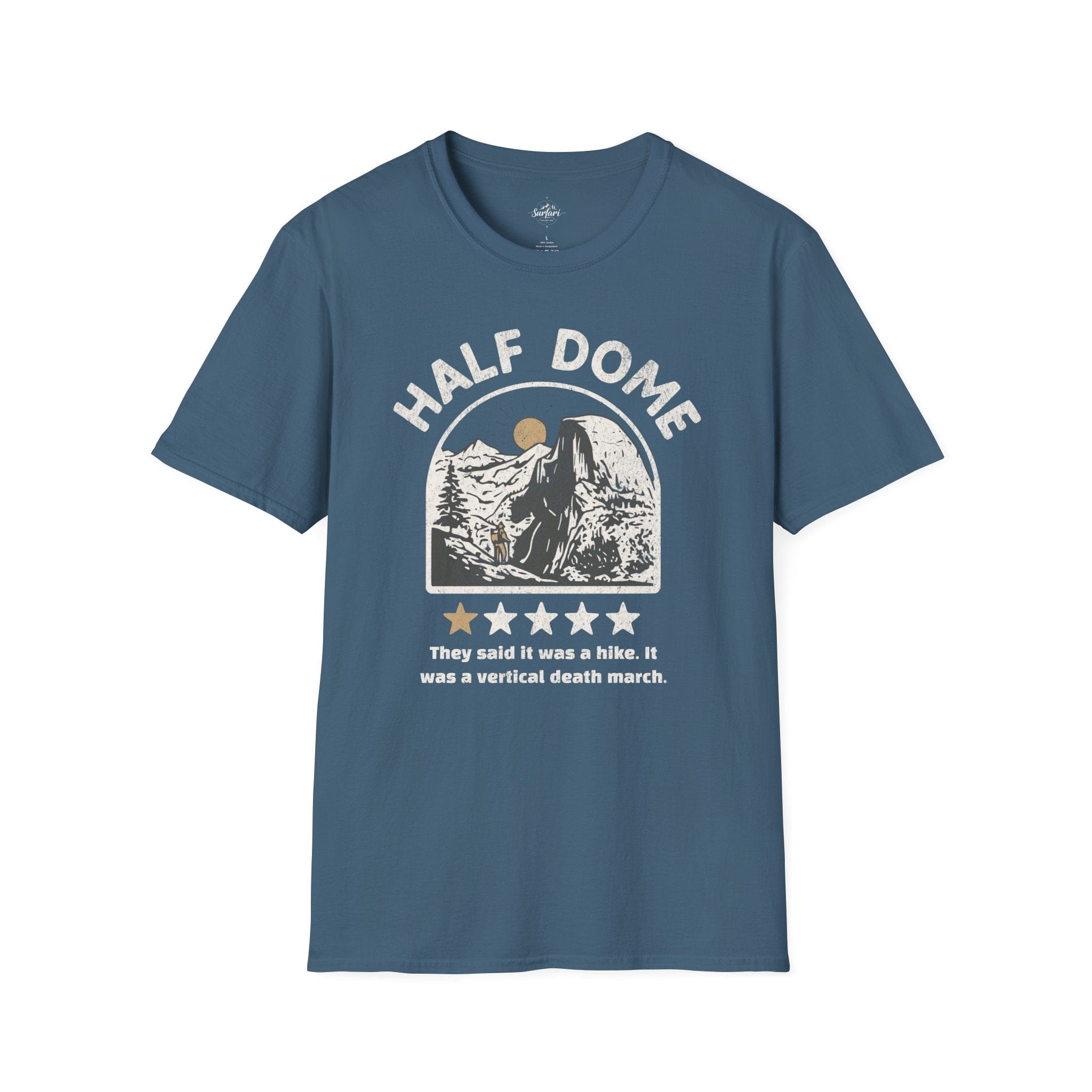 Printify T-Shirt Indigo Blue / S Copy of Half Dome One Star Review T-Shirt